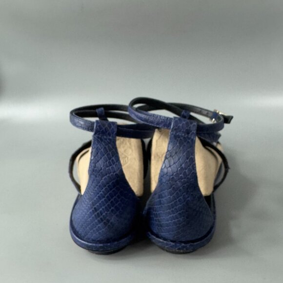 Brian Atwood Caterina Blue Leather Sandals, Size 8 - Picture 6 of 12